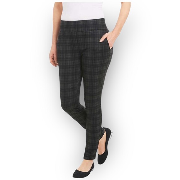 NWT Dalia Women’s Pull-On Pants – Size Medium – Plaid Print - Picture 1 of 6